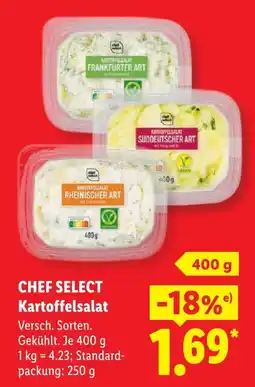 Lidl Chef select kartoffelsalat frankfurter art Angebot