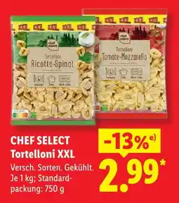 Lidl Chef select tortelloni ricotta-spinat xxl Angebot