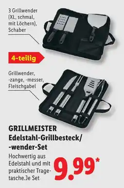 Lidl Grillmeister edelstahl-grillbesteck/-wender-set Angebot