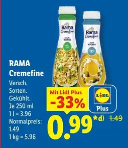 Lidl Rama cremfine Angebot