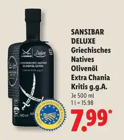 Lidl Sansibar deluxe griechisches natives olivenöl extra chania kritis g.g.a Angebot