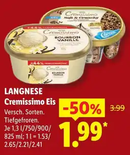 Lidl Langnese cremissimo eis bourbon vanille Angebot