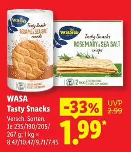 Lidl Wasa tasty snacks sesame & sea salt Angebot