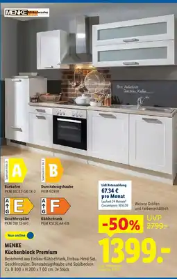 Lidl Menke küchenblock premium Angebot
