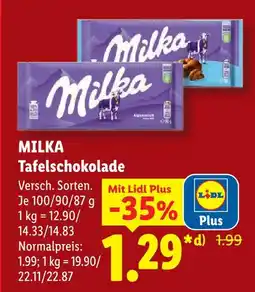 Lidl Milka tafelschokolade Angebot
