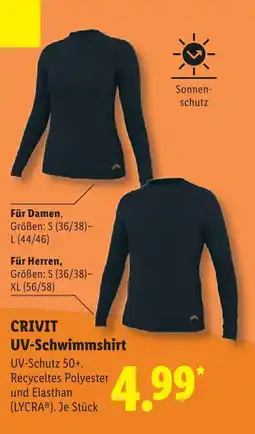 Lidl Crivit uv-schwimmshirt damen Angebot