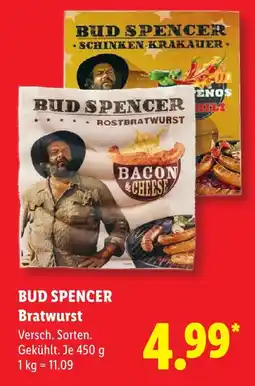 Lidl Bud spencer rostbratwurst bacon & cheese Angebot
