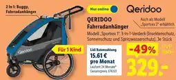 Lidl Qeridoo fahrradanhänger modell sportrex 1 Angebot