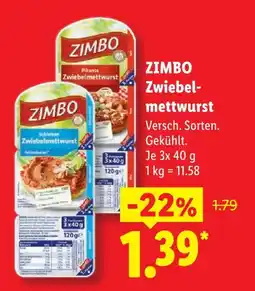 Lidl Zimbo zwiebelschmalzwurst pikante Angebot