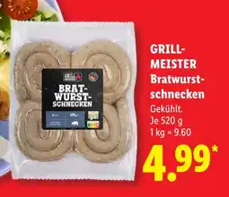Lidl Grill-meister bratwurstschnecken Angebot