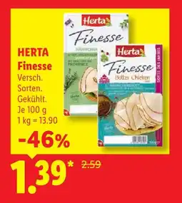 Lidl Herta finesse hähnchen mit geflügelbouillon de provence Angebot