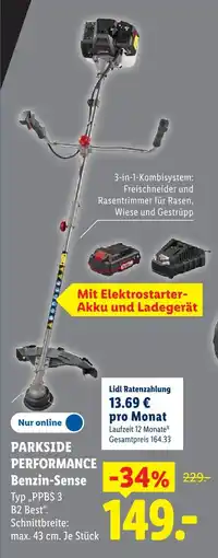 Lidl Parkside performance benzin-sense Angebot