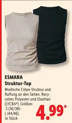 Lidl Esmara struktur-top Angebot
