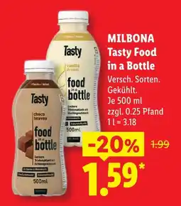Lidl Milbona tasty food in a bottle choco heaven Angebot