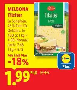 Lidl Milbona tilsiter Angebot