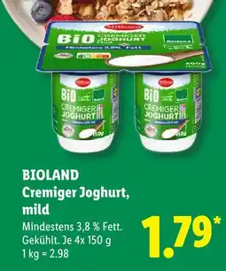 Lidl Bioland cremiger joghurt, mild Angebot