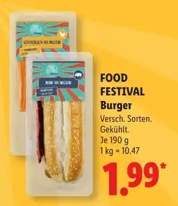 Lidl Food festival chicken burger Angebot
