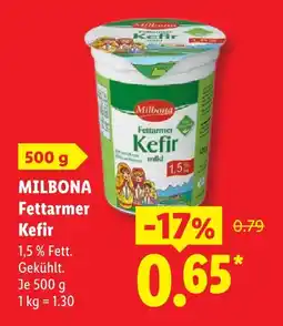 Lidl Milbona fettarmer kefir Angebot