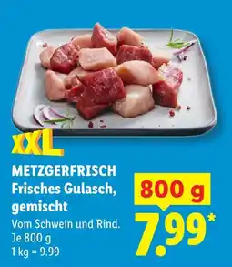 Lidl Metzgerfrisch frisches gulasch, gemischt Angebot