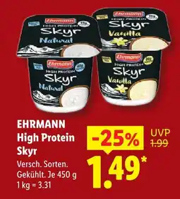 Lidl Ehrmann high protein skyr natural Angebot
