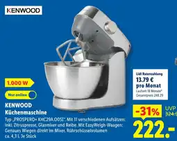 Lidl Kenwood küchenmaschine prospero+ khc29a.0osi Angebot