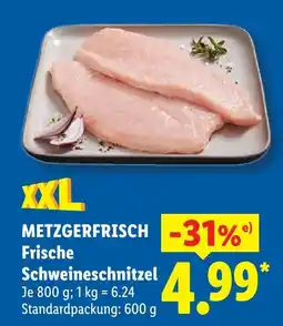 Lidl Metzgerfrisch frische schweineschnitzel Angebot