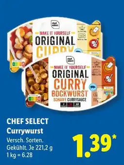 Lidl Chef select original currywurst Angebot