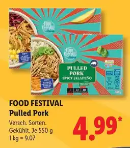Lidl Food festival pulled pork spicy jalapeño Angebot