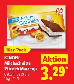Lidl Kinder milchschnitte pfirsich maracuja Angebot