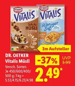 Lidl Dr. oetker vitalis schoko müsli klassisch Angebot