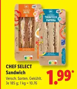 Lidl Chef select sandwich pute ei Angebot