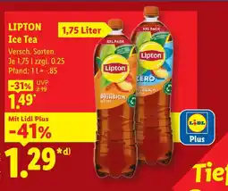 Lidl Lipton pfirsich ice tea Angebot