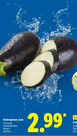 Lidl Auberginen, lose Angebot