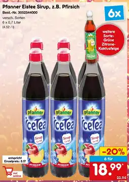 Netto Marken-Discount Pfanner eistee sirup pfirsich Angebot