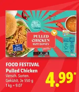 Lidl Food festival pulled chicken hot honey Angebot