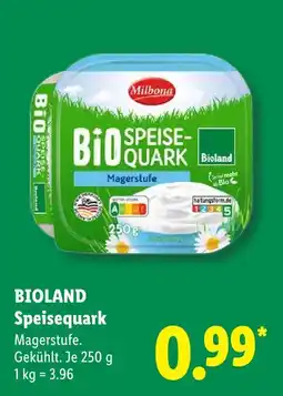Lidl Milbona bio speisequark magerstufe Angebot
