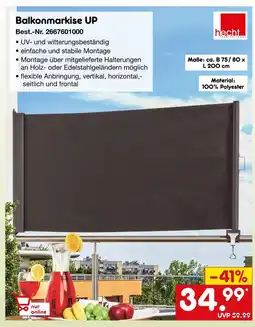 Netto Marken-Discount Hecht international balkonmarkise up Angebot