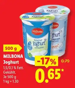 Lidl Milbona joghurt Angebot