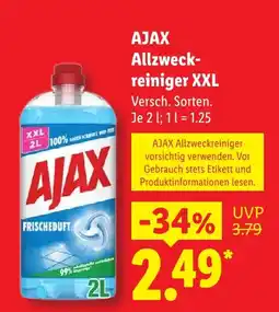 Lidl Ajax allzweckreiniger xxl frischduft Angebot