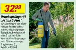 toom Baumarkt Drucksprühgerät prima 5 plus Angebot