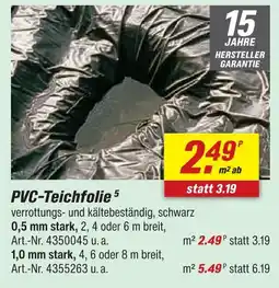 toom Baumarkt Pvc-teichfolie 0,5 mm stark Angebot