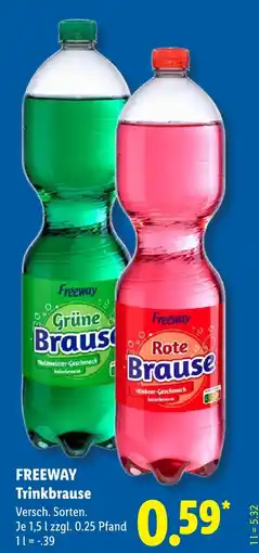 Lidl Freeway grüne brause Angebot