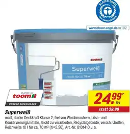 toom Baumarkt Toom superweiß Angebot