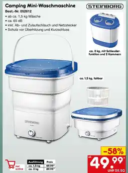 Netto Marken-Discount Steinborg camping mini-waschmaschine ca. 1,5 kg, faltbar Angebot