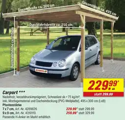 toom Baumarkt Carport 7 x 7 cm Angebot