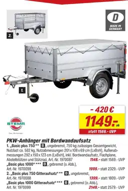 toom Baumarkt Stema basic plus 750 Angebot