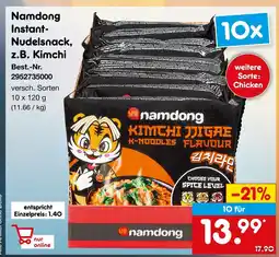Netto Marken-Discount Namdong instant-nudelsnack kimchi Angebot