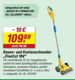 toom Baumarkt Bosch rasen- und kantenschneider finecut 18v Angebot