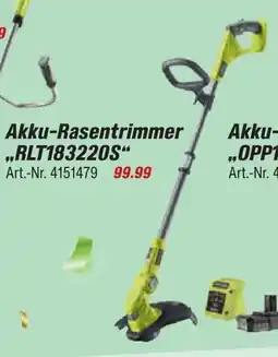 toom Baumarkt Akku-rasentrimmer rlt183220s Angebot