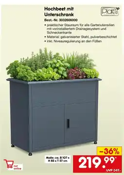 Netto Marken-Discount Plats hochbeet mit unterschrank Angebot